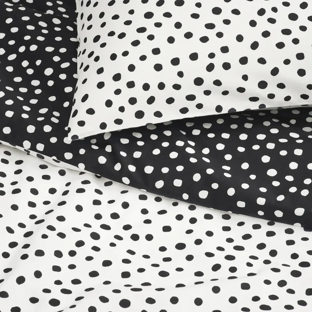 Polka Dot Black and White Duvet Set